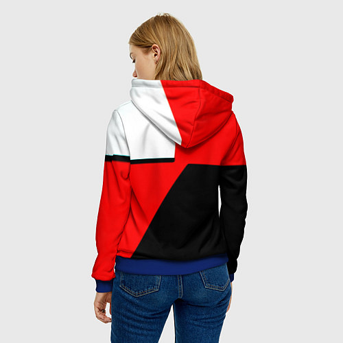 Женская толстовка Манчестер юнайтед геометрия линии / 3D-Синий – фото 4