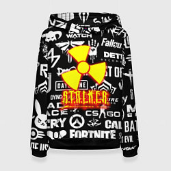 Женская толстовка Сталкер все логотипы игр