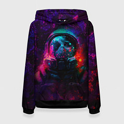 Женская толстовка Космонавт в пылающем космосе