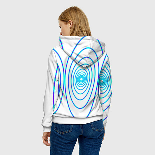 Женская толстовка Овалы с свечением / 3D-Белый – фото 4