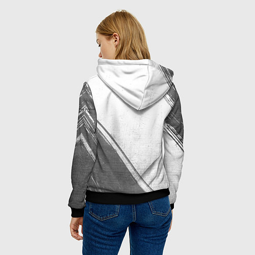 Женская толстовка Bullet For My Valentine - white gradient вертикаль / 3D-Черный – фото 4