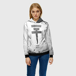 Толстовка-худи женская Tokio Hotel - white gradient, цвет: 3D-черный — фото 2