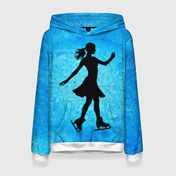 Женская толстовка Фигуристка на синем