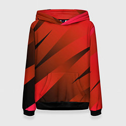 Женская толстовка Красно-коричневый абстрактные полосы