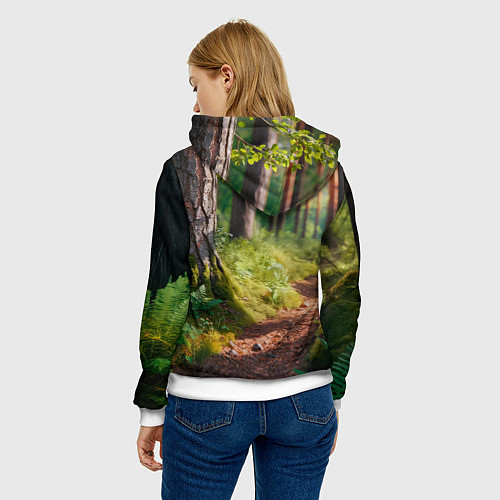 Женская толстовка Колобок и лиса / 3D-Белый – фото 4