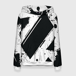 Женская толстовка Color black white