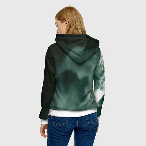 Женская толстовка Скелет космонавта в космосе / 3D-Белый – фото 4