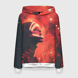 Женская толстовка Девушка в космосе в костюме чужого