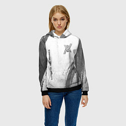 Толстовка-худи женская Darling in the FranXX - white gradient вертикально, цвет: 3D-черный — фото 2