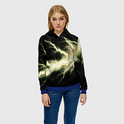 Толстовка-худи женская Lightning yellow, цвет: 3D-синий — фото 2