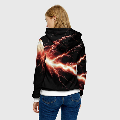 Женская толстовка Lightning red / 3D-Белый – фото 4