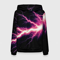 Толстовка-худи женская Lightning pink, цвет: 3D-черный