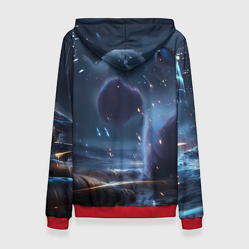 Женская толстовка Русский медведь кибер-война / 3D-Красный – фото 2