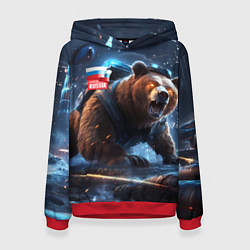 Женская толстовка Русский медведь кибер-война