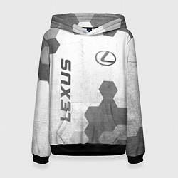 Толстовка-худи женская Lexus - white gradient вертикально, цвет: 3D-черный