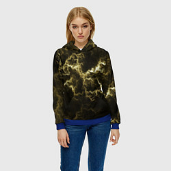 Толстовка-худи женская Lightning yellow, цвет: 3D-синий — фото 2