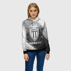 Толстовка-худи женская Monaco - grey gradient, цвет: 3D-черный — фото 2