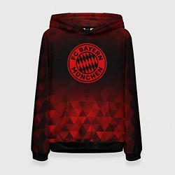 Толстовка-худи женская Bayern red poly, цвет: 3D-черный