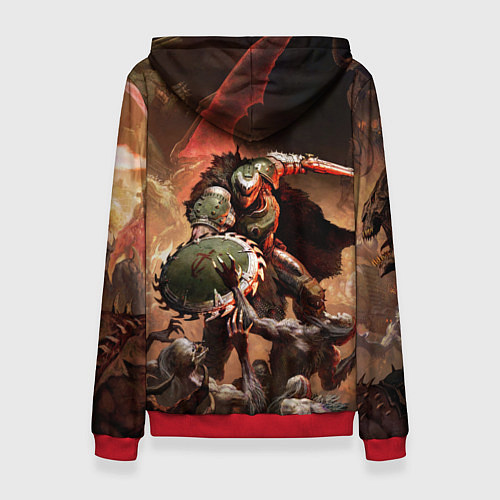 Женская толстовка Doom dark ages / 3D-Красный – фото 2