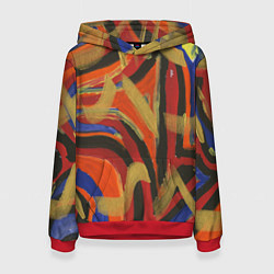 Женская толстовка Zigzags on orange