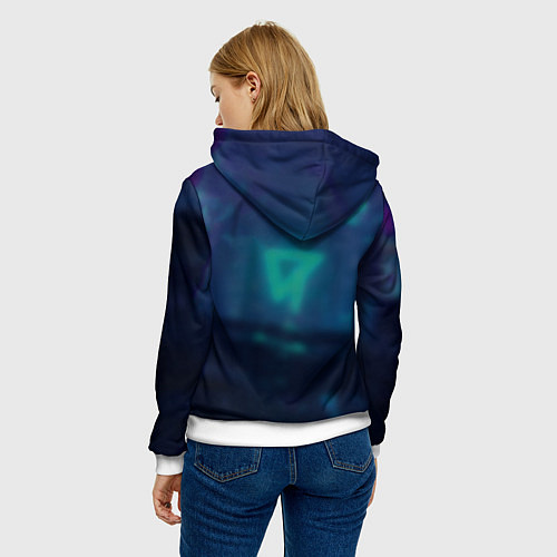 Женская толстовка Камисато Аяка киберпанк / 3D-Белый – фото 4