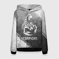 Толстовка-худи женская Scorpions - grey gradient, цвет: 3D-черный