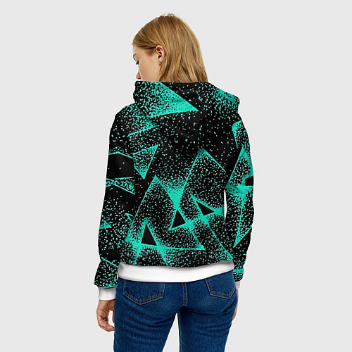 Женская толстовка The triangle is light blue / 3D-Белый – фото 4