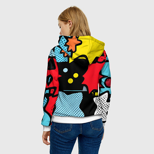Женская толстовка Поп абстракция / 3D-Белый – фото 4