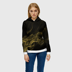 Толстовка-худи женская Color smoke yellow, цвет: 3D-белый — фото 2