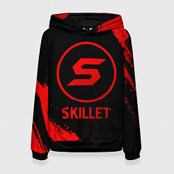 Толстовка-худи женская Skillet - red gradient, цвет: 3D-черный