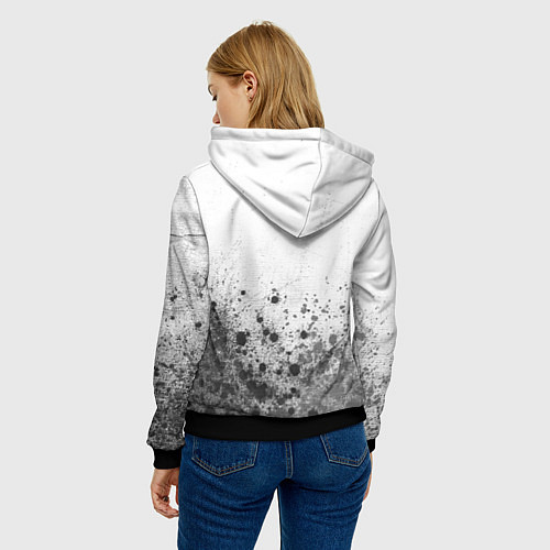 Женская толстовка Red Hot Chili Peppers - white gradient посередине / 3D-Черный – фото 4