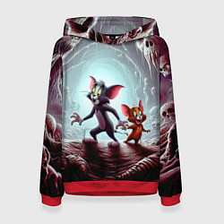 Женская толстовка Том и Джерри в пещере ужасов - хэллоуин