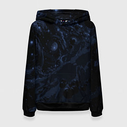 Женская толстовка Чёрно-синий абстрактный космос
