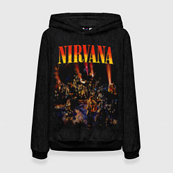 Толстовка-худи женская Nirvana unplugget, цвет: 3D-черный