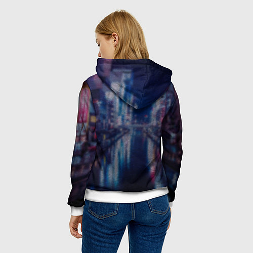 Женская толстовка Девушка с разбитым сердцем / 3D-Белый – фото 4