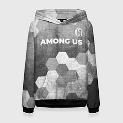 Женская толстовка Among Us - grey gradient посередине