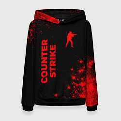Женская толстовка Counter Strike - red gradient вертикально