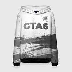 Женская толстовка GTA6 - white gradient посередине