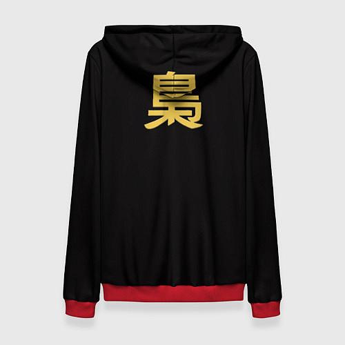 Женская толстовка Взгляд филина / 3D-Красный – фото 2