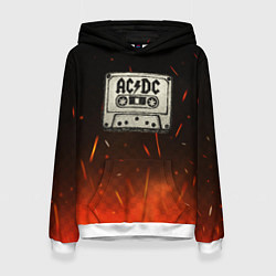 Женская толстовка ACDC лого на кассете