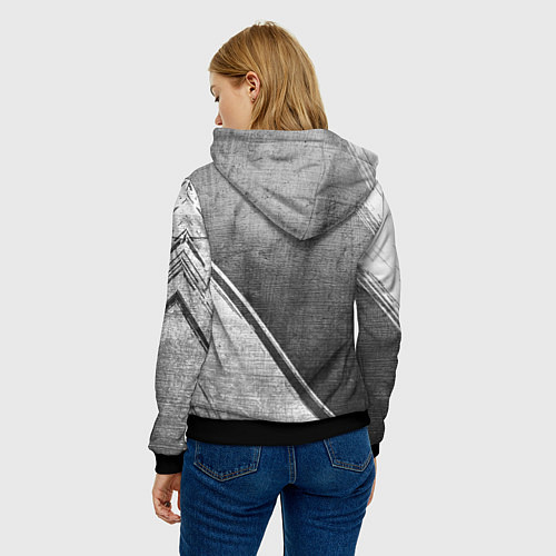 Женская толстовка Green Day - grey gradient вертикально / 3D-Черный – фото 4