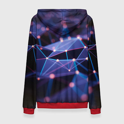 Женская толстовка ACDC лого в градиенте / 3D-Красный – фото 2