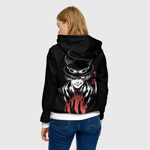 Женская толстовка One Piece - Сабо / 3D-Белый – фото 4