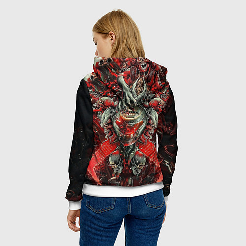 Женская толстовка Doom постер к игре / 3D-Белый – фото 4