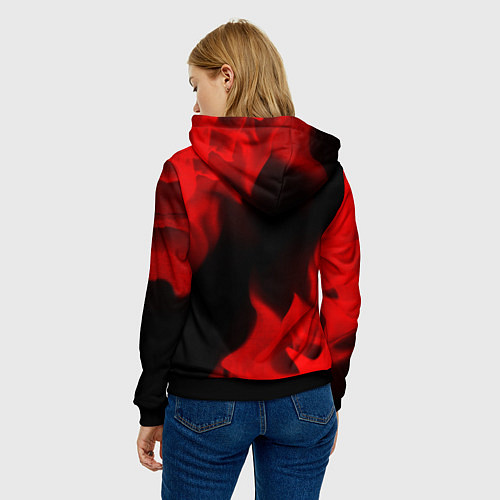 Женская толстовка Mini - red gradient / 3D-Черный – фото 4