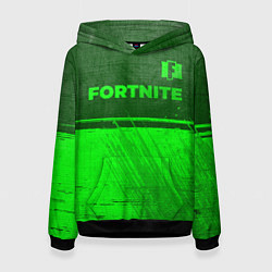 Женская толстовка Fortnite - green gradient посередине
