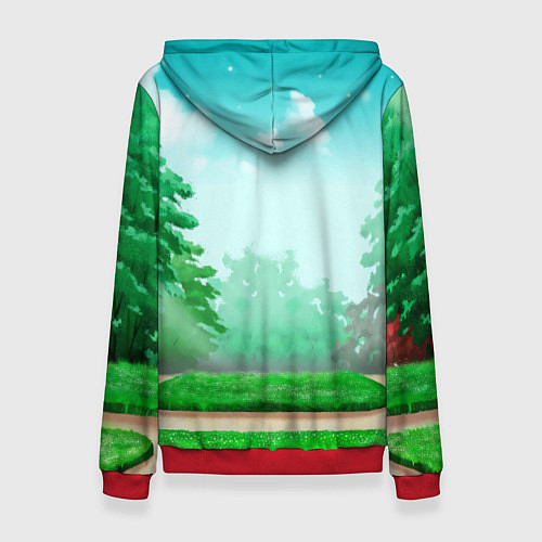 Женская толстовка Зайчик с мятой / 3D-Красный – фото 2