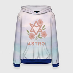 Женская толстовка Astro логотип с цветочками