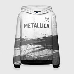 Женская толстовка Metallica - white gradient посередине