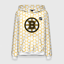 Женская толстовка Бостон Брюинз - белые соты